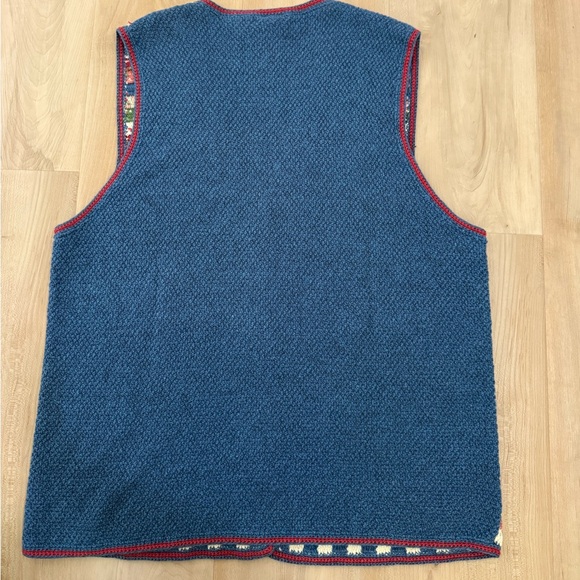 Vintage Koret Blue Knit Vest boho/cottage core vest - Picture 3 of 9